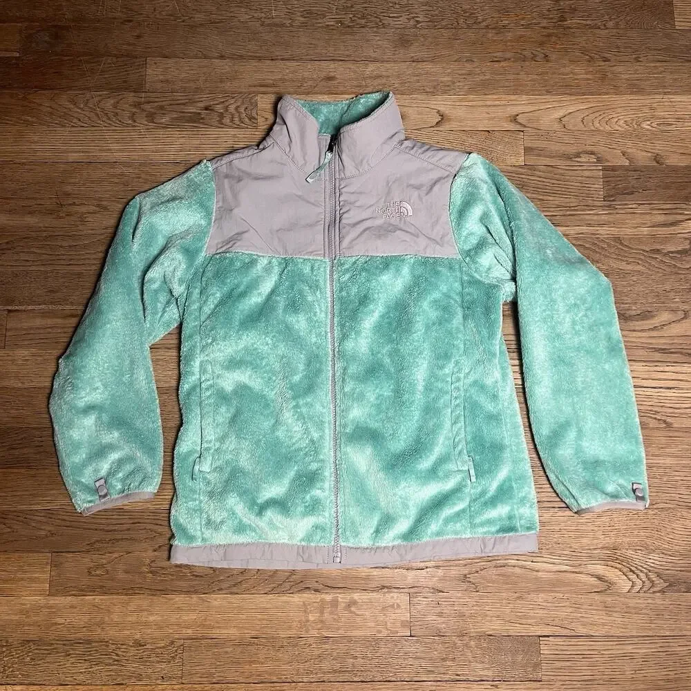 The North Face Youth Girl's Denali Thermal Jacket Blue Surf Green X-Large 18